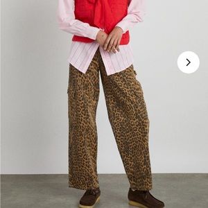 Damson Madder Leopard Cargo Jean